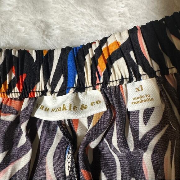 Van Winkle & Co. Size XL Multi Zebra Print Relaxed Sleep Shorts Loungewear Comfy - Picture 3 of 7